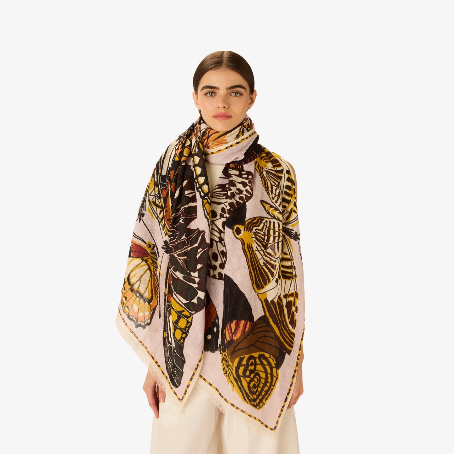 Scarf 100 - Butterfly - Nude