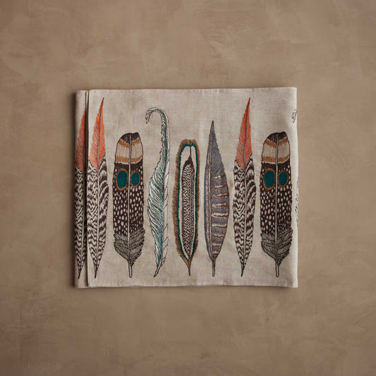 Feathers Table Runner: 91" × 18"