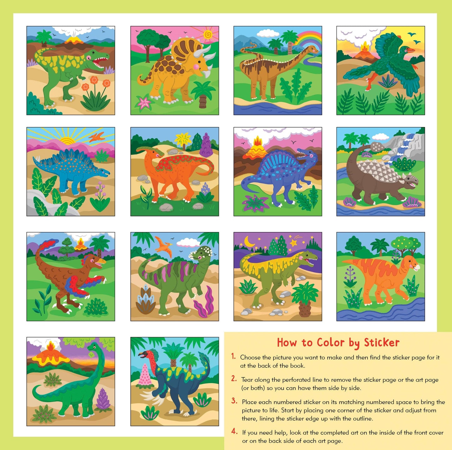 Dinosaurs First Color by Sticker Book