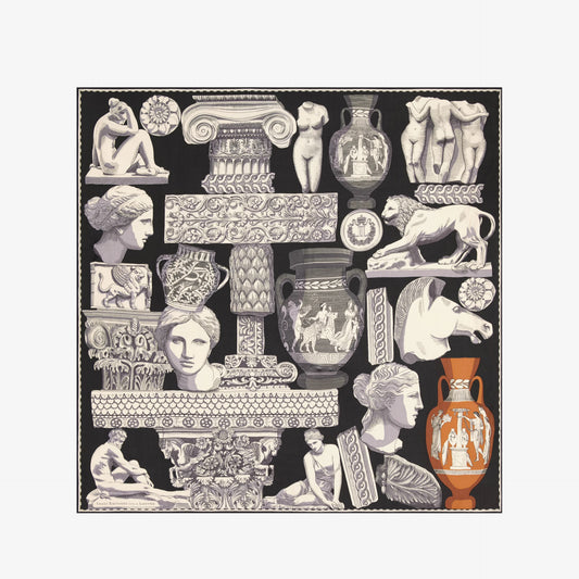 Square Scarf 130 - Archives - Black