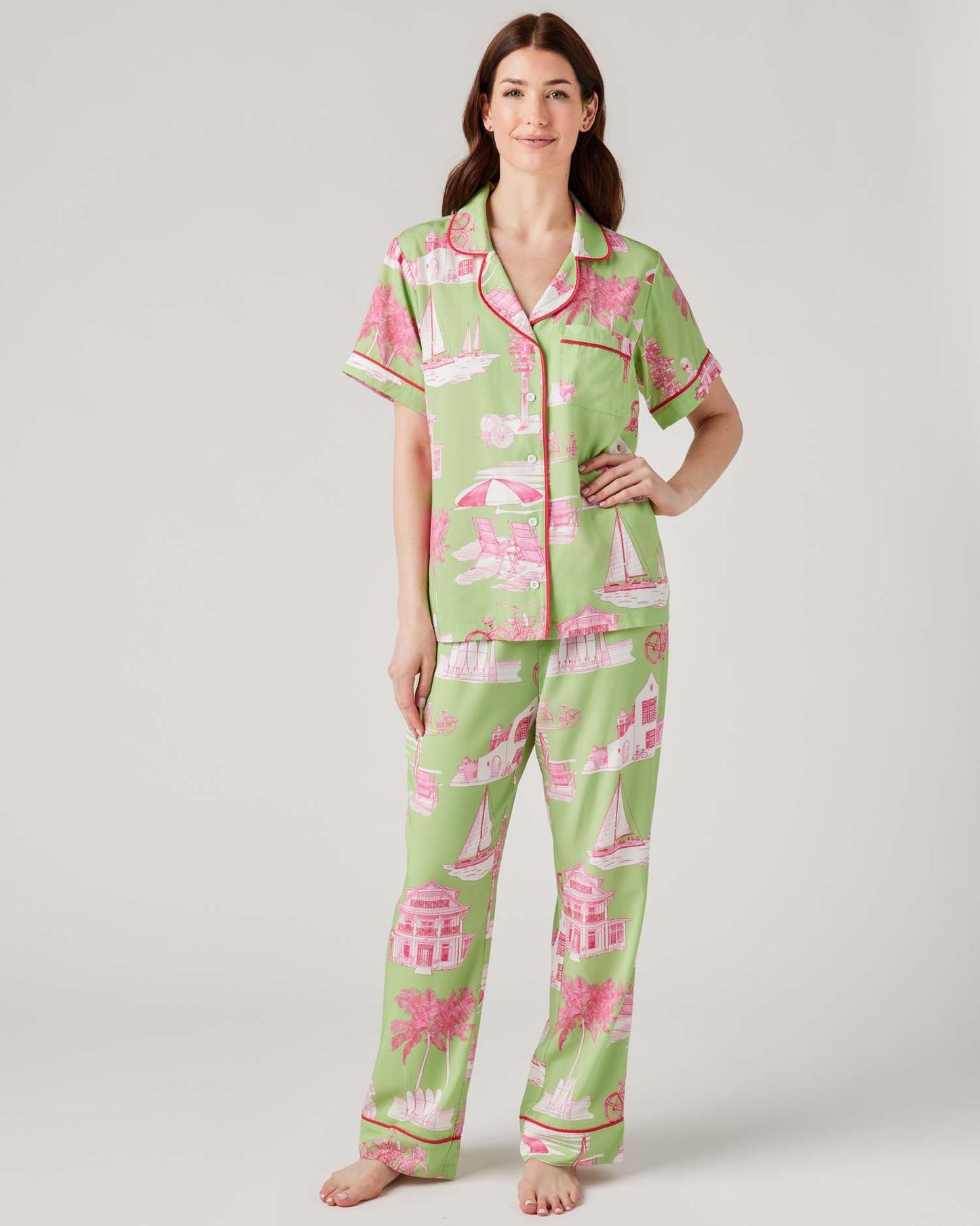 Florida Toile Pajama Pant Set