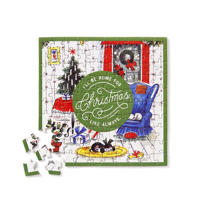 100 Piece Mini Shaped Puzzle - Home For Christmas