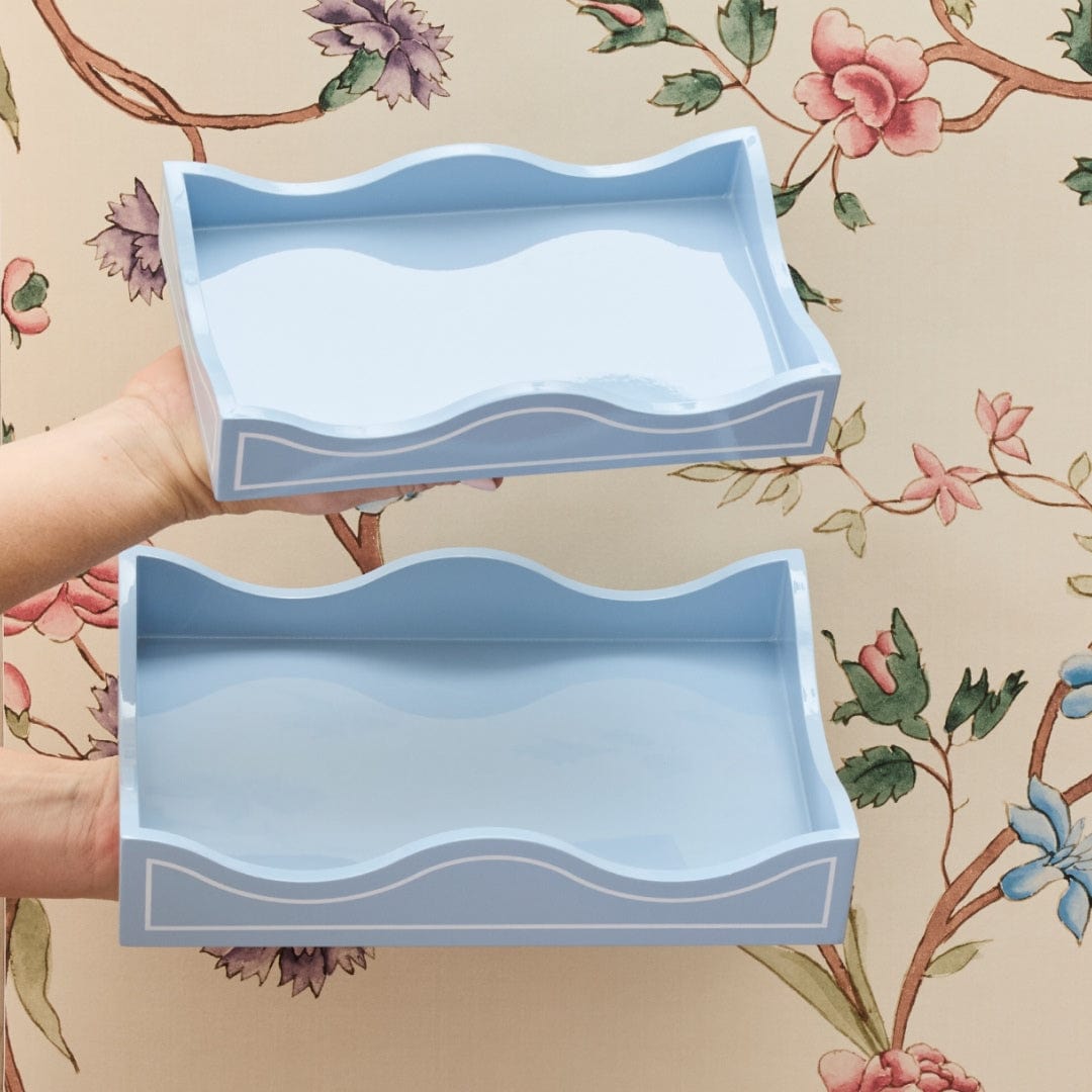 Lacquered Paper Guest Towel Tray - Hydrangea