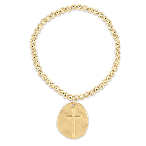 Classic Gold 4mm Bracelet - Inspire Gold Disc