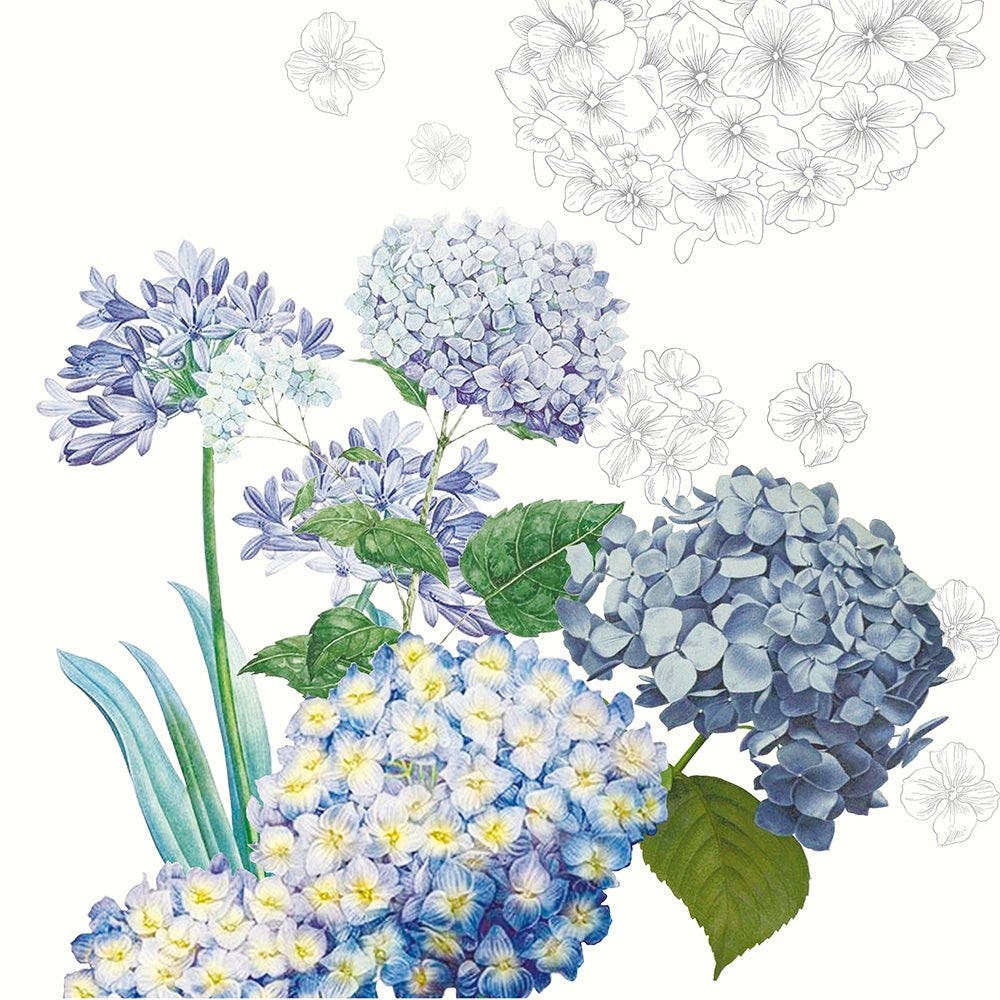 Jardin De Bretagne Bleu Napkin 21"x21"