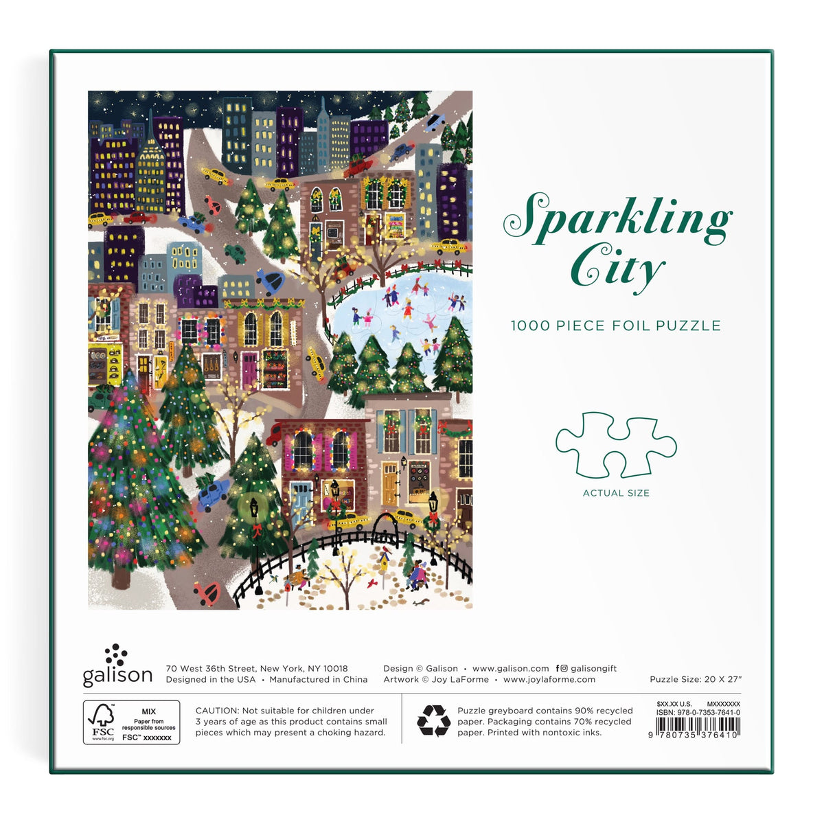 1000 Piece Foil Puzzle In a Square Box Joy - Sparkling City