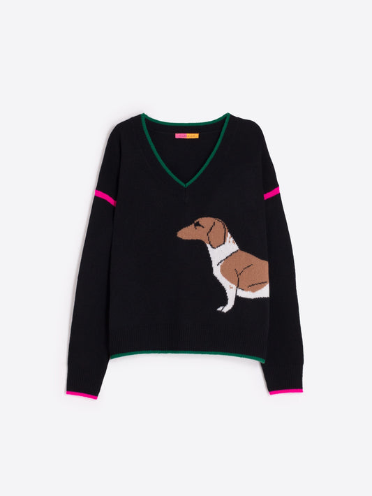 Dachshund Sweater - Black