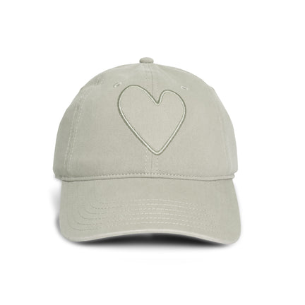 Imperfect Heart Baseball Hat - Stone Gray