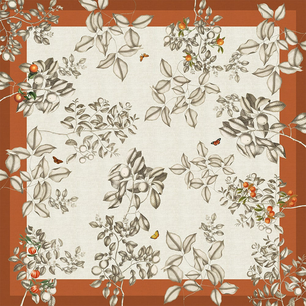 Mandarines Rouille Tablecloth