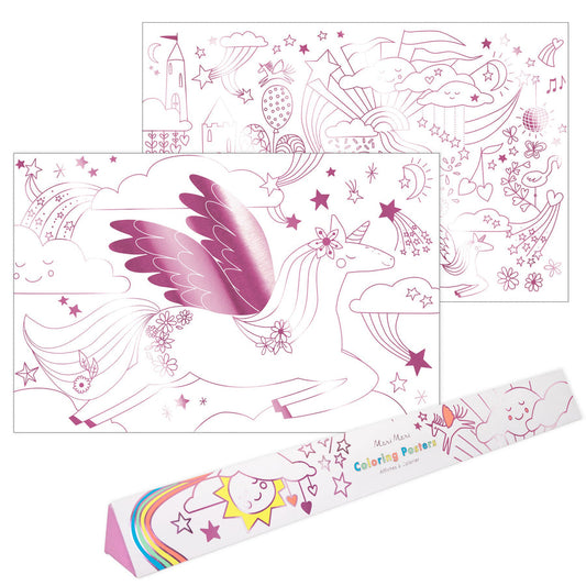 Unicorn Coloring Poster