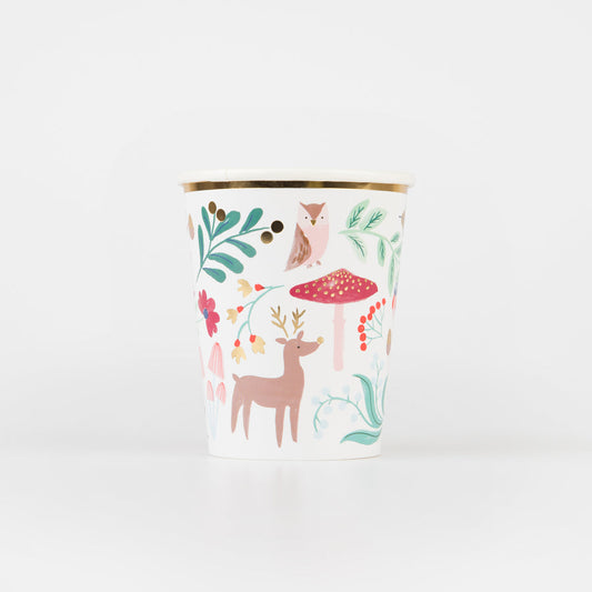 Pack of 8 Winter Wonderland Paper Cups