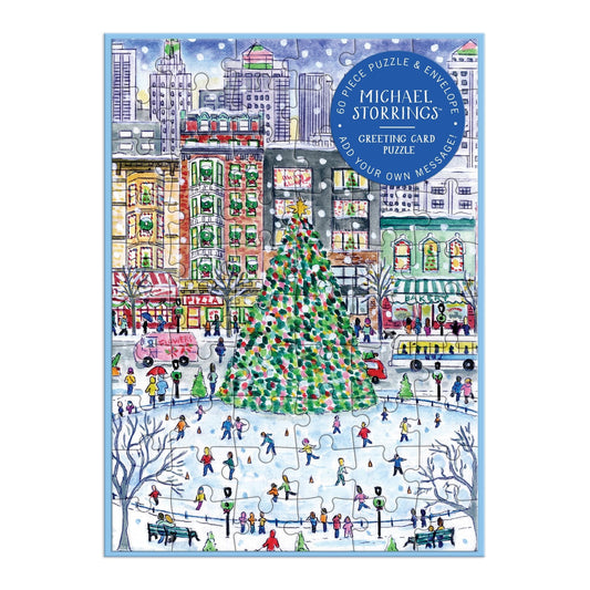 60pc Greeting Card Puzzle - Michael Storrings Christmas in the City