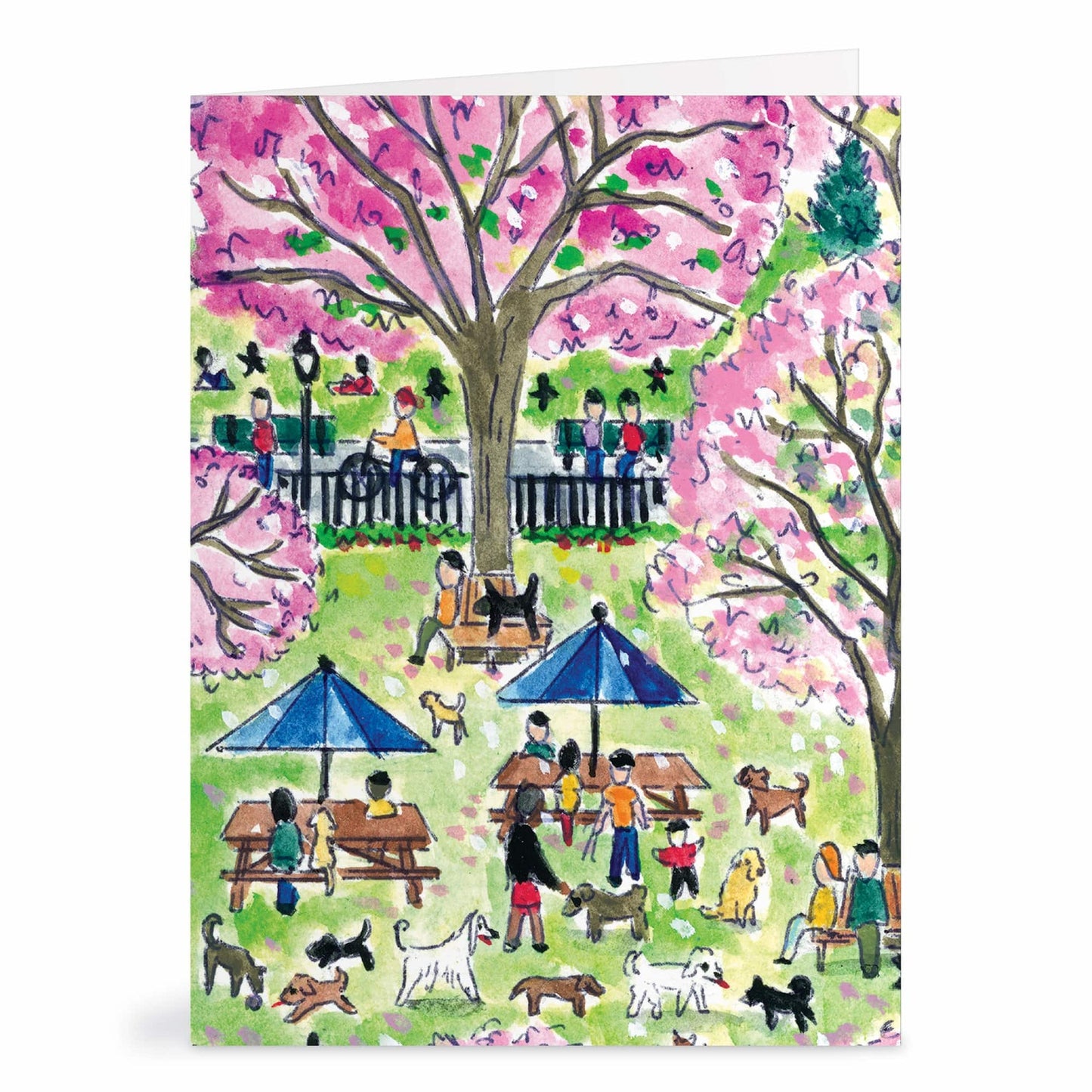 Michael Storrings Dog Park in Four Seasons Greeting Card Assortment