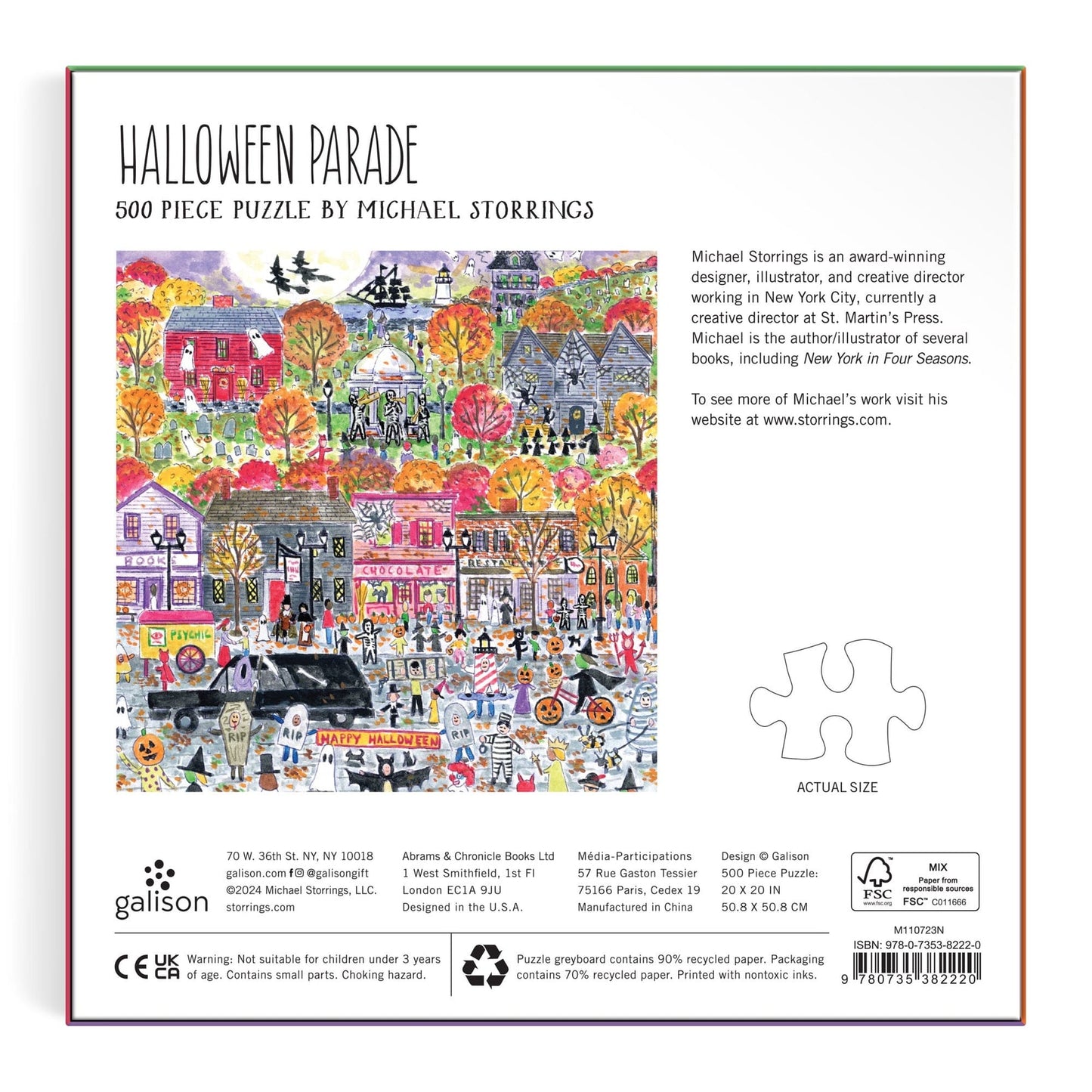 500 Piece Puzzle - Michael Storrings Halloween Parade