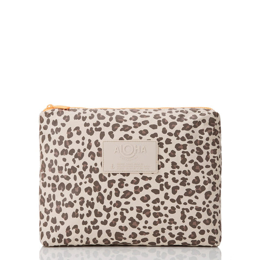 Leopard Cub Mid Pouch - Coconut