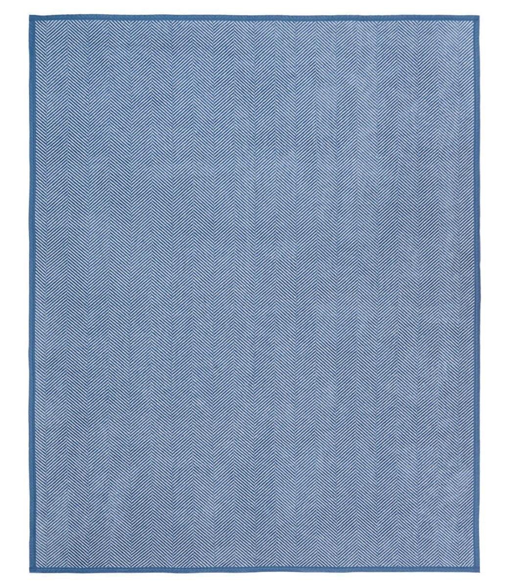 Harborview Herringbone Blanket - Light Blue