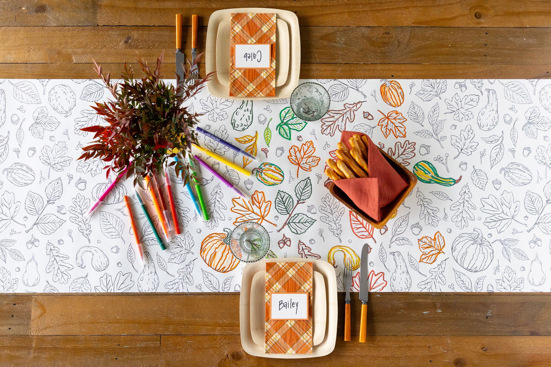 Coloring Table Runner - Autumn - 20" x 25'