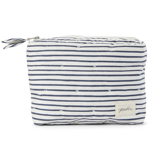 On The Go Pouch - Stripes Away Ink Blue