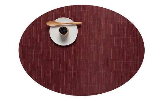 Chilewich - Bamboo Table Mat Oval - Cranberry