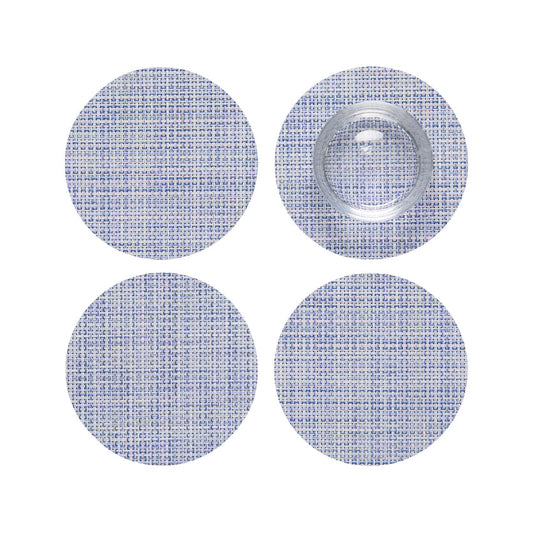 Mini Basketweave Coasters - Periwinkle