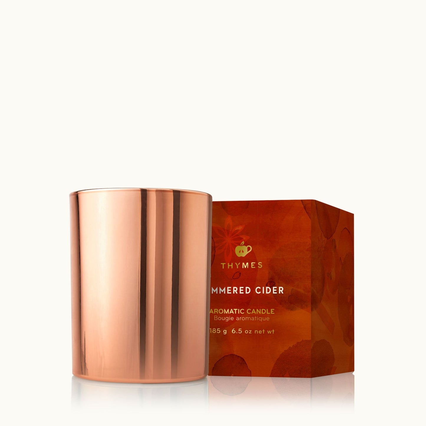 Simmered Cider Metallic Poured Candle - 6.5oz Boxed