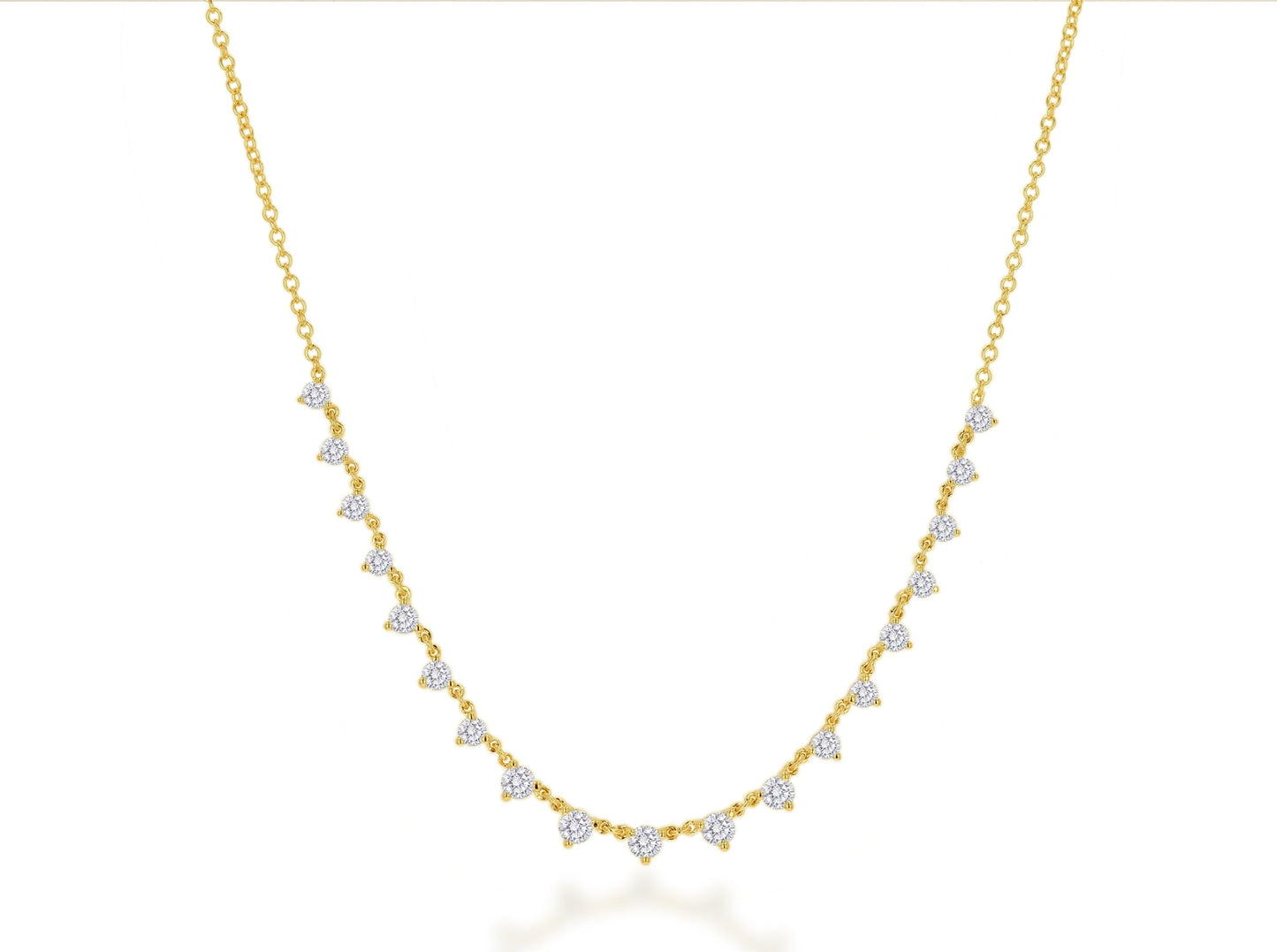 Graduating Diamond Layering Necklace