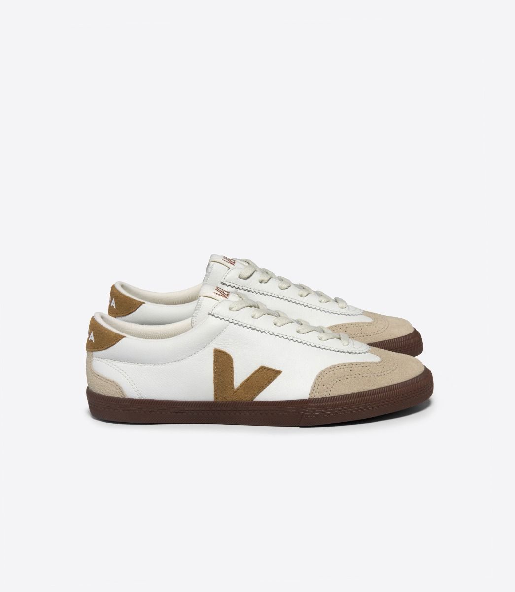 Volley Leather White - Tent Bark