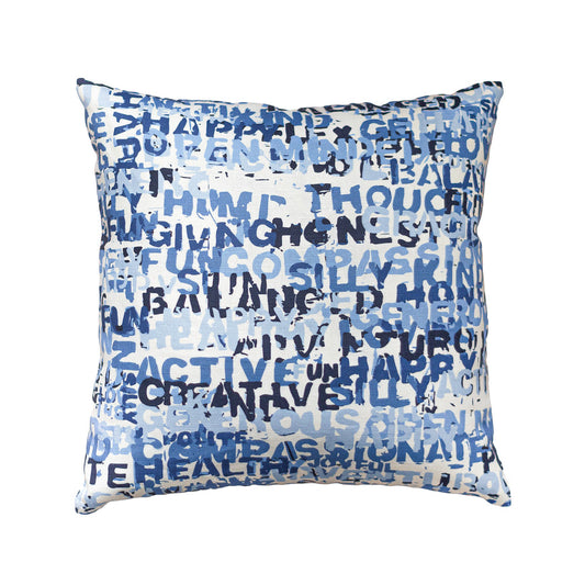 Word of the Day Pillow - Blue - 22"x22"