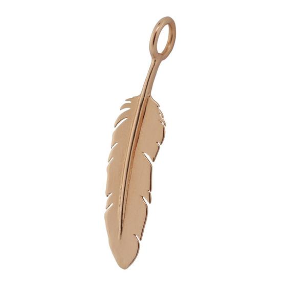 Heather B. Moore 14k Rose Gold Feather Charm
