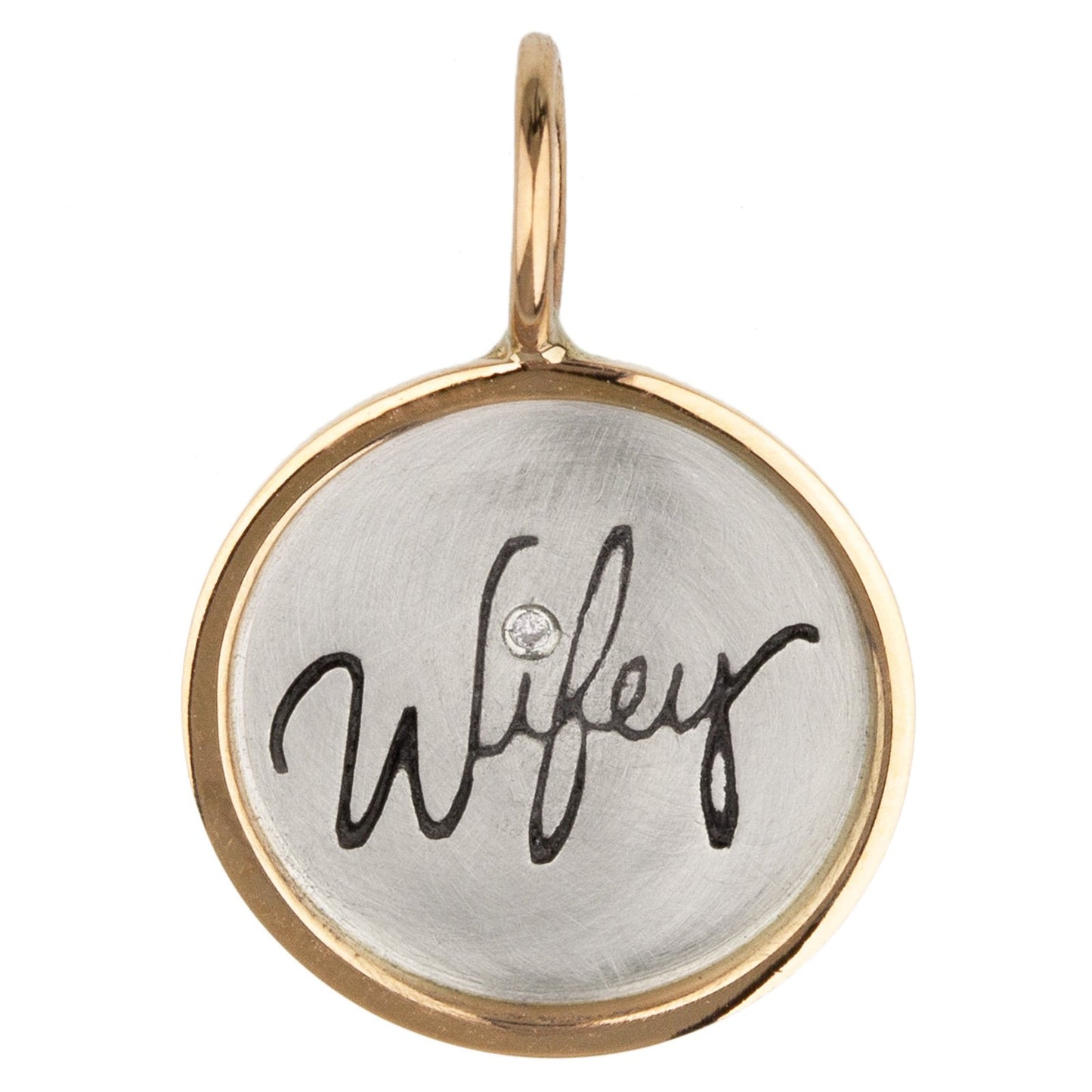 Wifey Round Charm