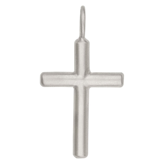 Sterling Silver Brushed Cross Charm