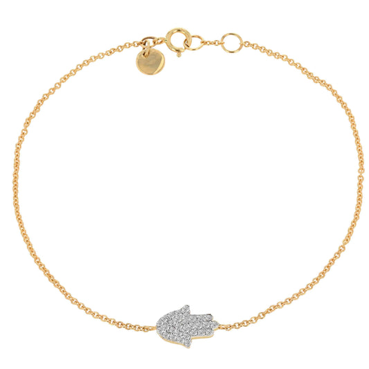 Diamond Hamsa Chain Bracelet