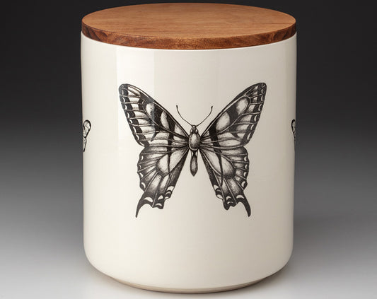 Large Canister with Lid: Swallowtail Butterfly