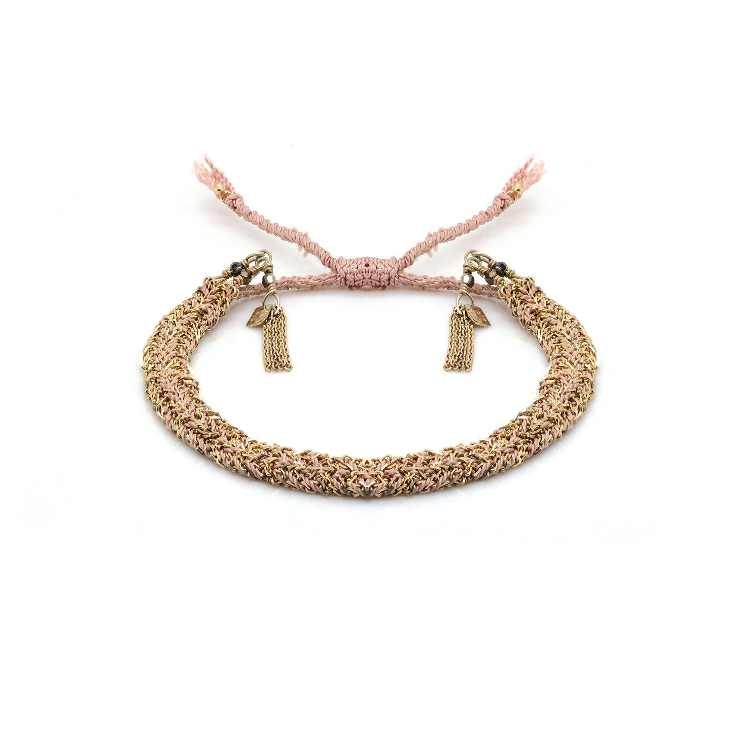 Braided Bracelet - Gold/Nude