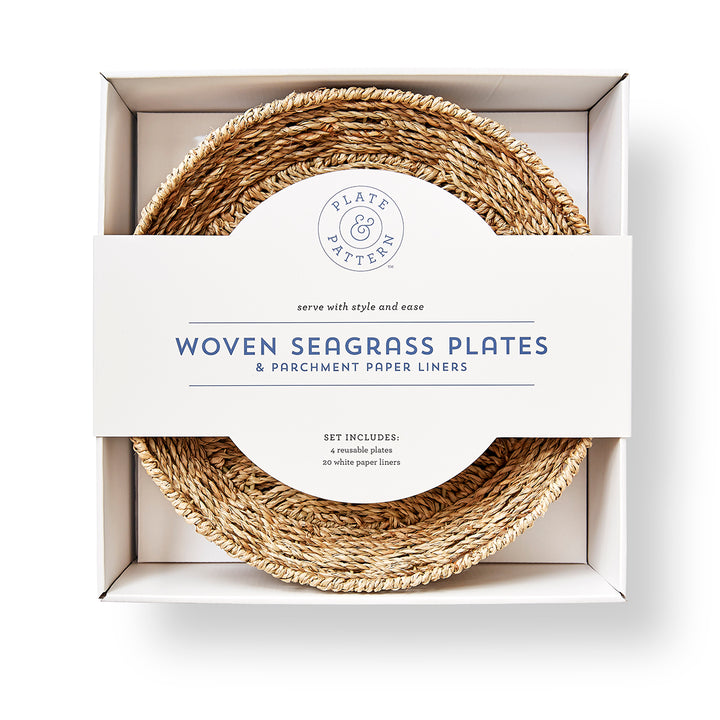 Reusable Woven Seagrass Plates - Set of 4 Plates