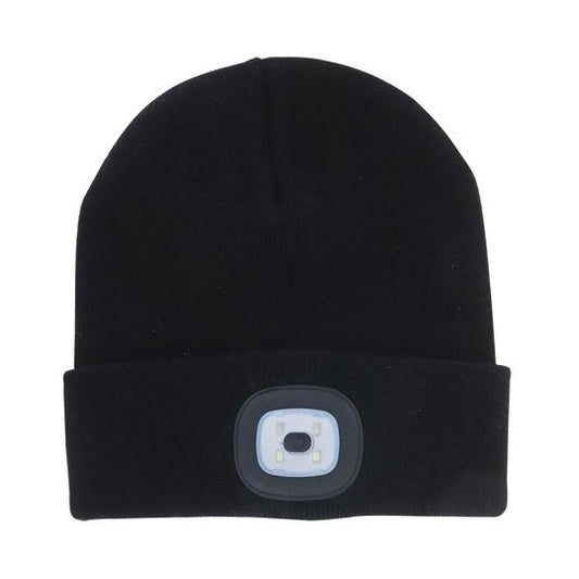 Night Scope Rechargeable LED Beanie - Black