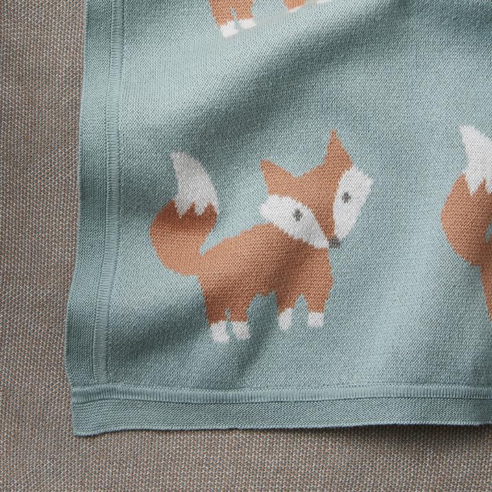 Fox Knit Baby Blanket