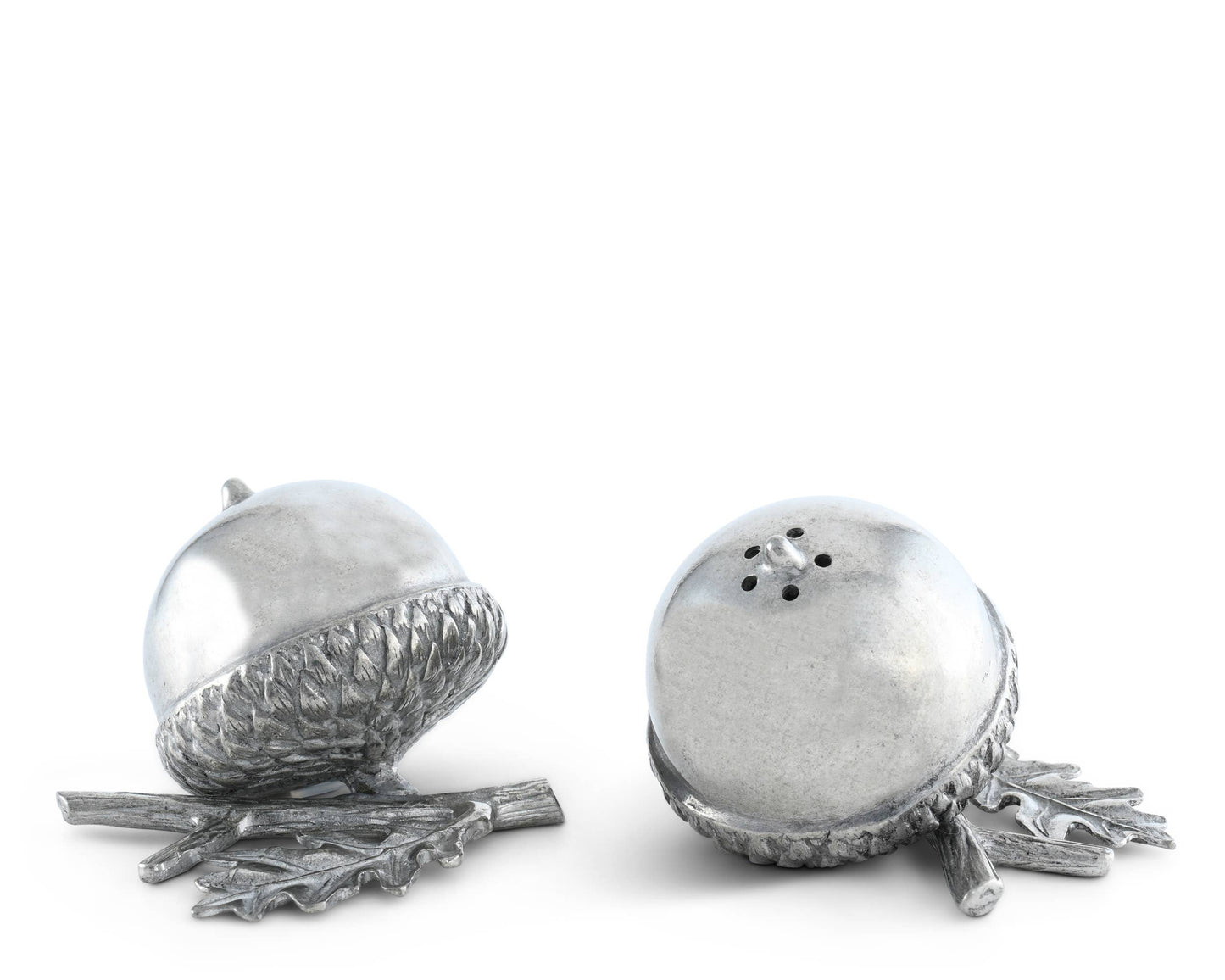 Pewter Salt & Pepper Set - Acorn Oak Leaf
