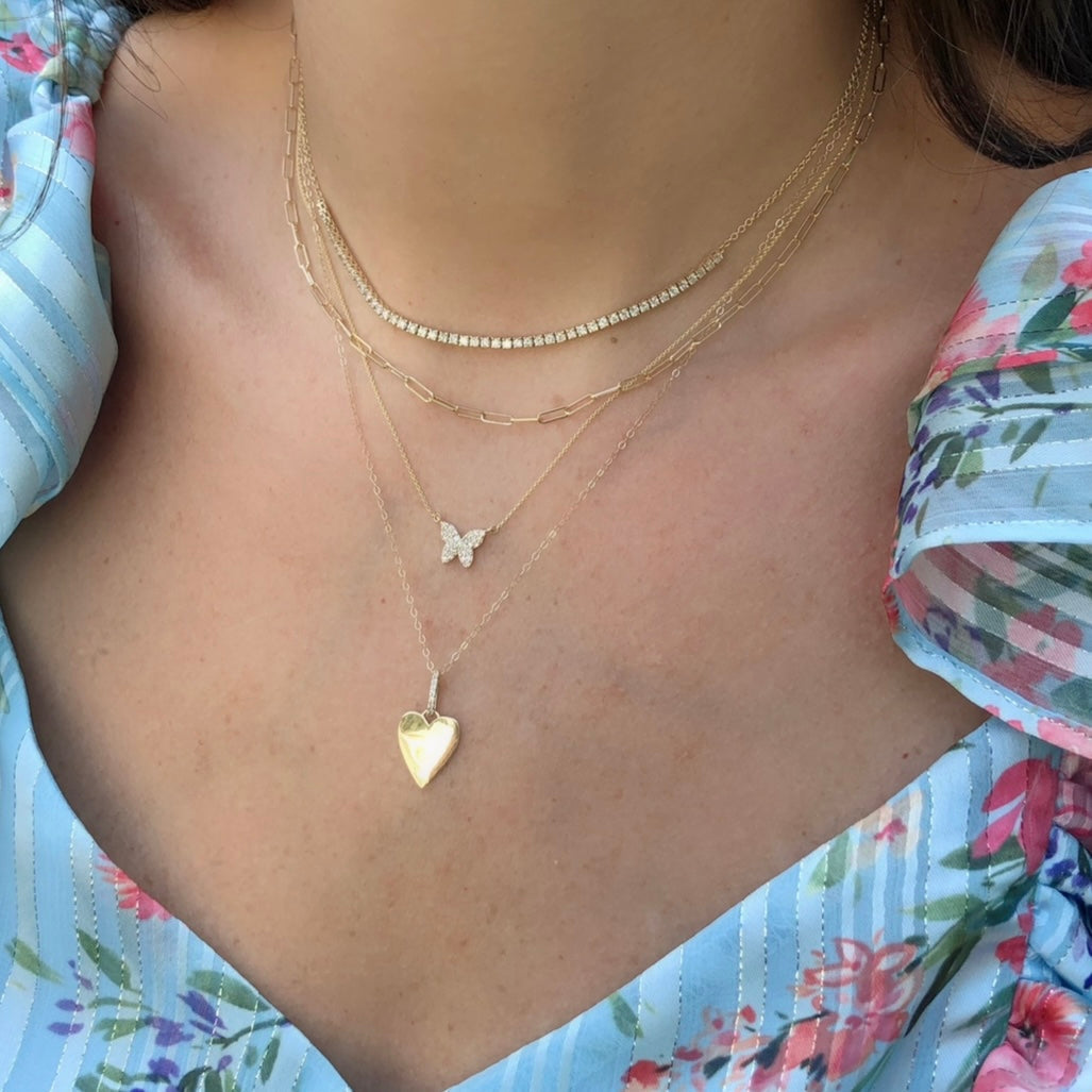 Mini Diamond Butterfly Necklace