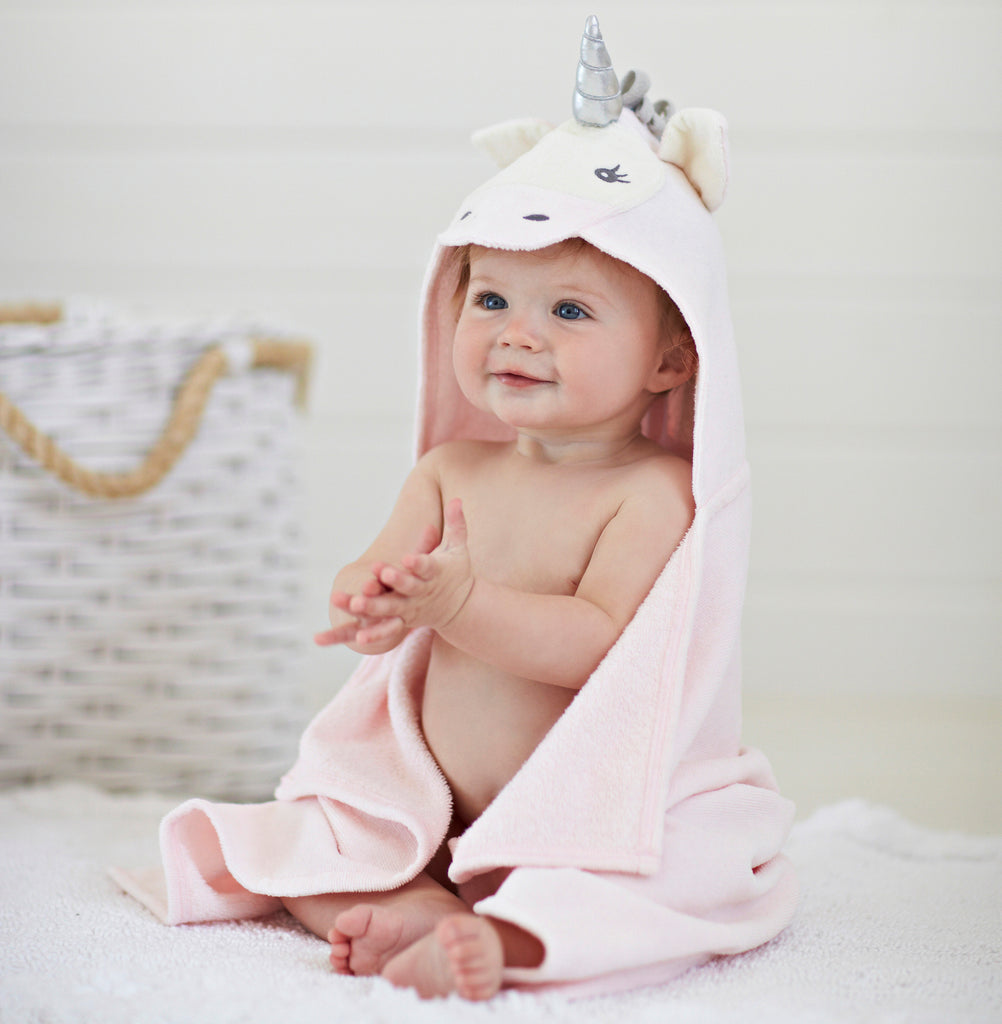 Unicorn Hooded Baby Bath Wrap